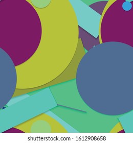 Flat material design - Creative vector trend seamless.