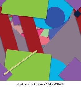 Flat material design - Creative vector trend seamless.