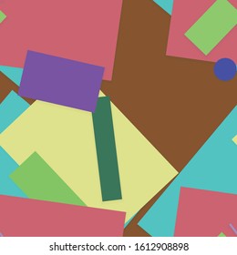 Flat material design - Creative vector trend seamless.