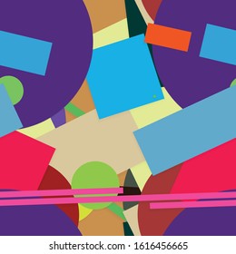 Flat material design - Creative vector trend seamless.