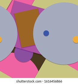 Flat material design - Creative vector trend seamless.