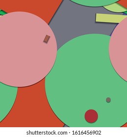 Flat material design - Creative vector trend seamless.