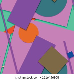 Flat material design - Creative vector trend seamless.