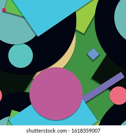 Flat material design - Creative vector trend seamless.