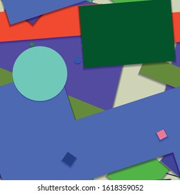 Flat material design - Creative vector trend seamless.