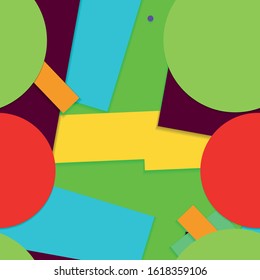 Flat material design - Creative vector trend seamless.