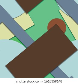 Flat material design - Creative vector trend seamless.