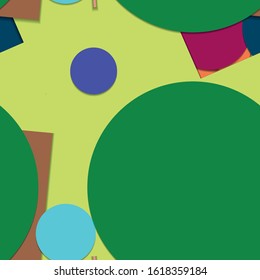 Flat material design - Creative vector trend seamless.