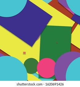 Flat material design - Creative vector trend seamless.