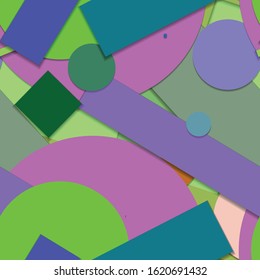 Flat material design - Creative vector trend seamless.