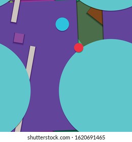 Flat material design - Creative vector trend seamless.