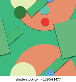 Flat material design - Creative vector trend seamless.