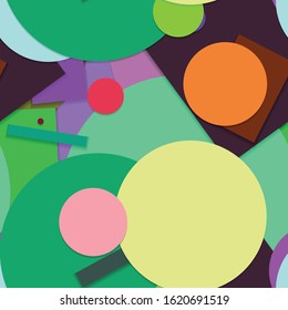 Flat material design - Creative vector trend seamless.