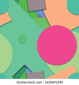 Flat material design - Creative vector trend seamless.