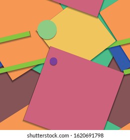 Flat material design - Creative vector trend seamless.