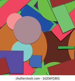 Flat material design - Creative vector trend seamless.