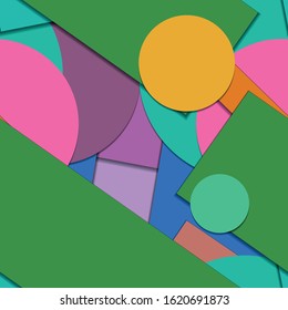 Flat material design - Creative vector trend seamless.