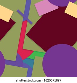 Flat material design - Creative vector trend seamless.