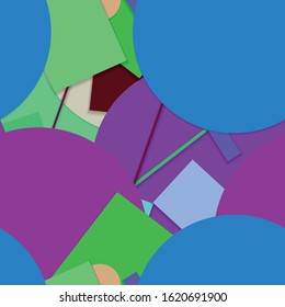 Flat material design - Creative vector trend seamless.