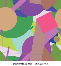 Flat material design - Creative vector trend seamless.