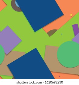 Flat material design - Creative vector trend seamless.