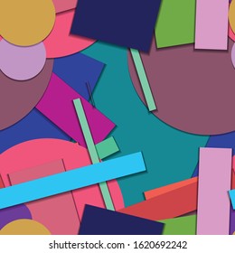 Flat material design - Creative vector trend seamless.