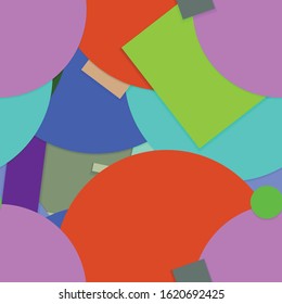 Flat material design - Creative vector trend seamless.