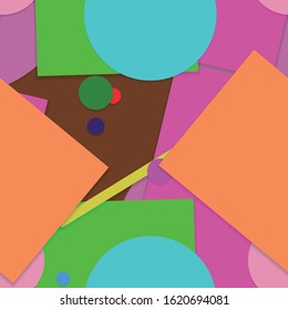 Flat material design - Creative vector trend seamless.