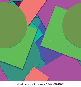 Flat material design - Creative vector trend seamless.