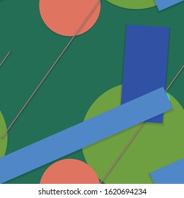 Flat material design - Creative vector trend seamless.