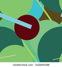 Flat material design - Creative vector trend seamless.