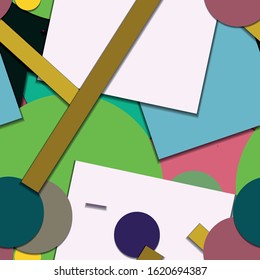 Flat material design - Creative vector trend seamless.