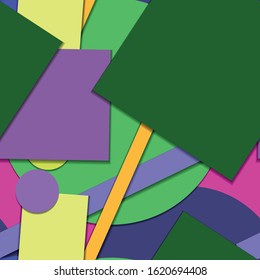Flat material design - Creative vector trend seamless.
