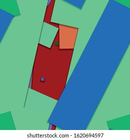 Flat material design - Creative vector trend seamless.