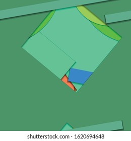 Flat material design - Creative vector trend seamless.