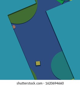 Flat material design - Creative vector trend seamless.