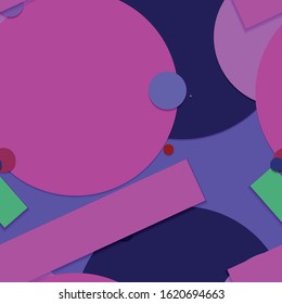 Flat material design - Creative vector trend seamless.