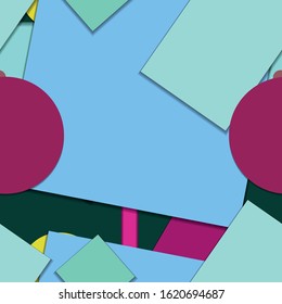 Flat material design - Creative vector trend seamless.