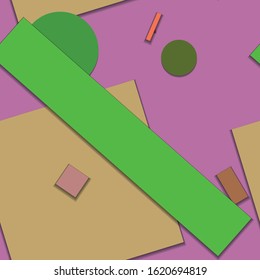 Flat material design - Creative vector trend seamless.