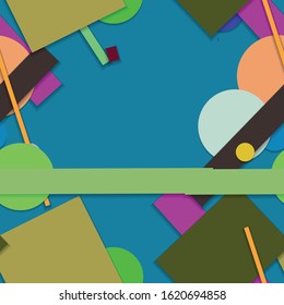 Flat material design - Creative vector trend seamless.