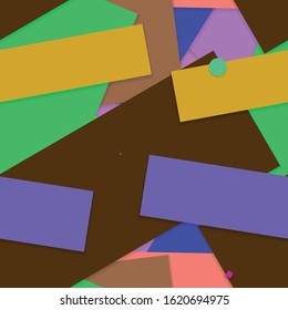 Flat material design - Creative vector trend seamless.