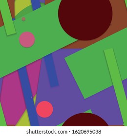 Flat material design - Creative vector trend seamless.