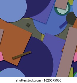 Flat material design - Creative vector trend seamless.