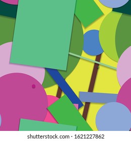 Flat material design - Creative vector trend seamless.