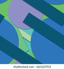 Flat material design - Creative vector trend seamless.