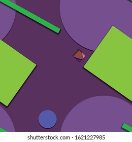 Flat material design - Creative vector trend seamless.