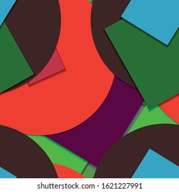 Flat material design - Creative vector trend seamless.