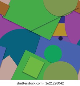 Flat material design - Creative vector trend seamless.