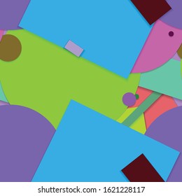 Flat material design - Creative vector trend seamless.