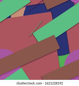Flat material design - Creative vector trend seamless.